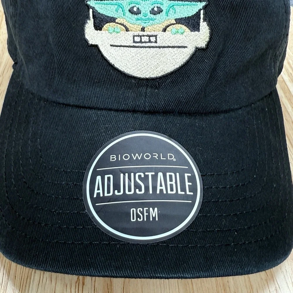 STAR WARS The Child Grogu Dad Hat‎ OSFM Black Adjustable Baseball Cap Bioworld
